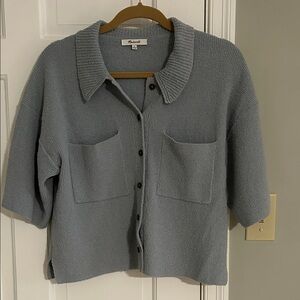 Madewell Gray/Slate Blue Knit Cardigan